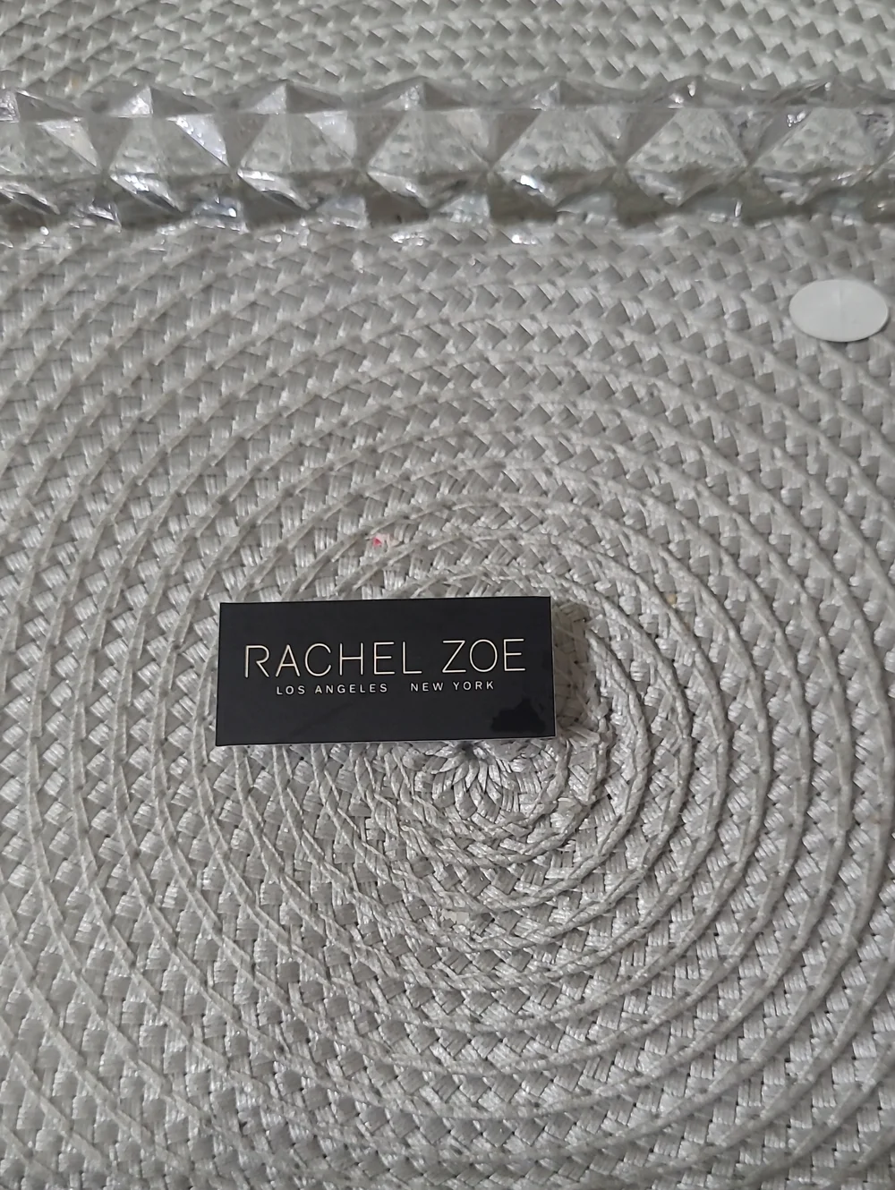 Rachel Zoe Clear Crystal-Effect Rectangular Tray